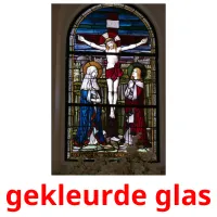 gekleurde glas Bildkarteikarten