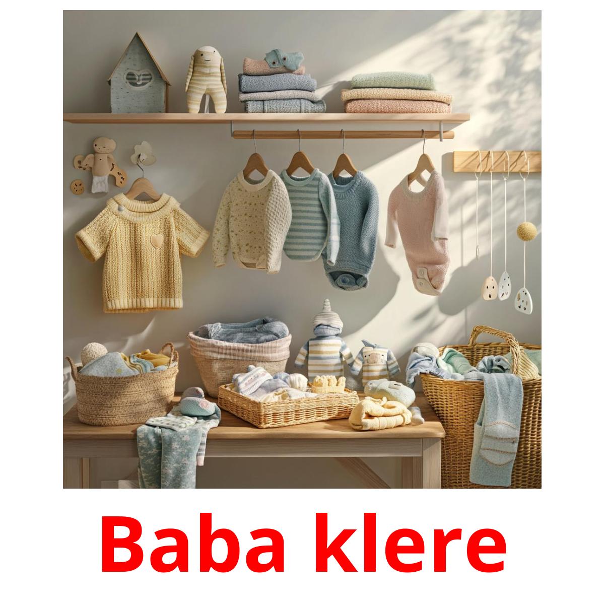 Baba klere flashcards illustrate