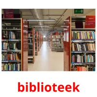 biblioteek flashcards illustrate