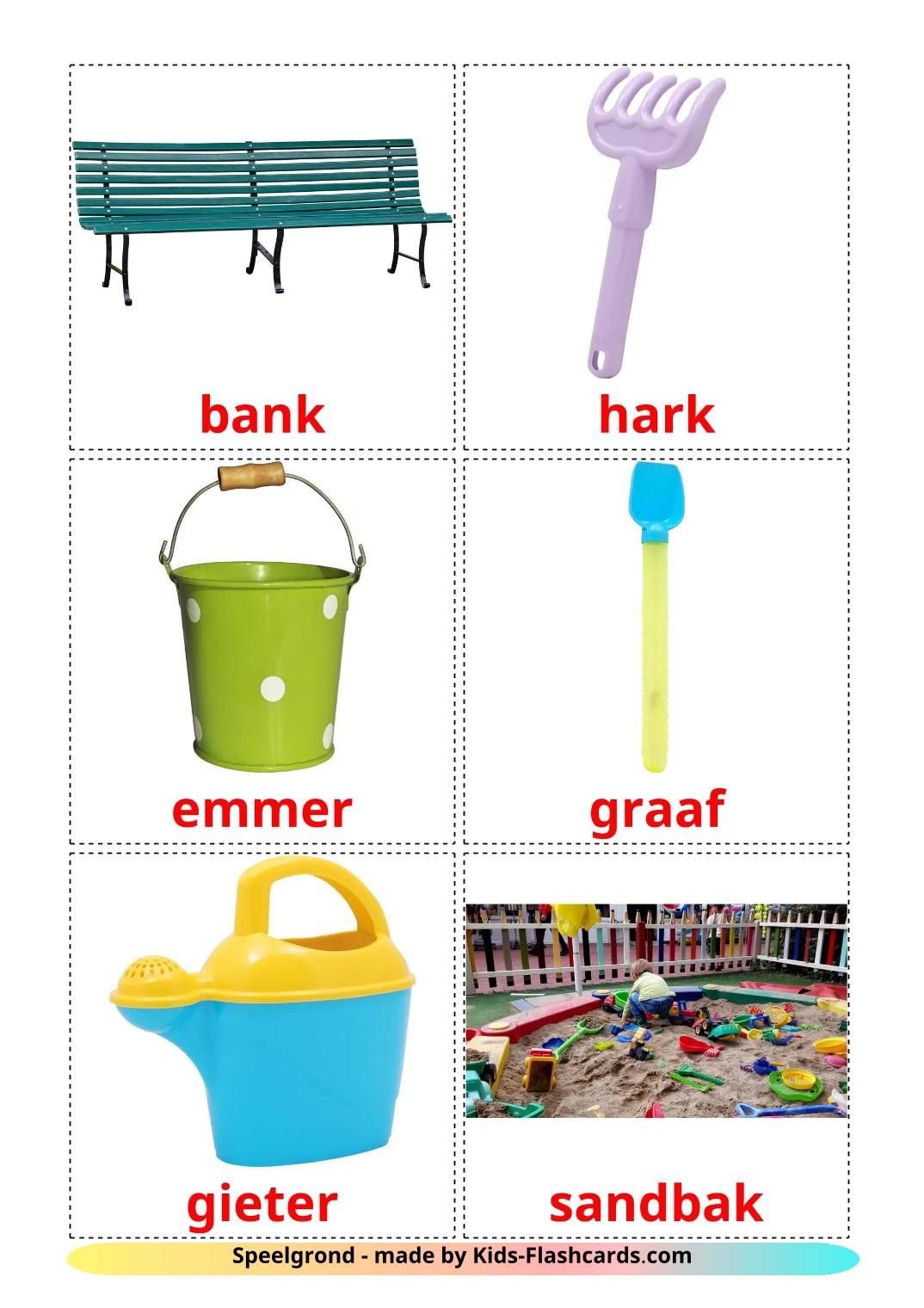 Spielplatz - 14 kostenlose, druckbare Afrikaans Flashcards 