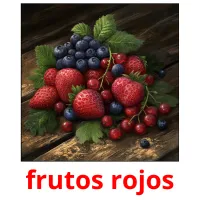frutos rojos Bildkarteikarten