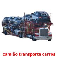 camião transporte carros flashcards illustrate