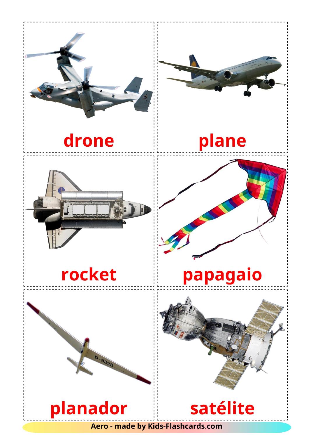 Aircraft - 14 Free Printable amharic Flashcards 