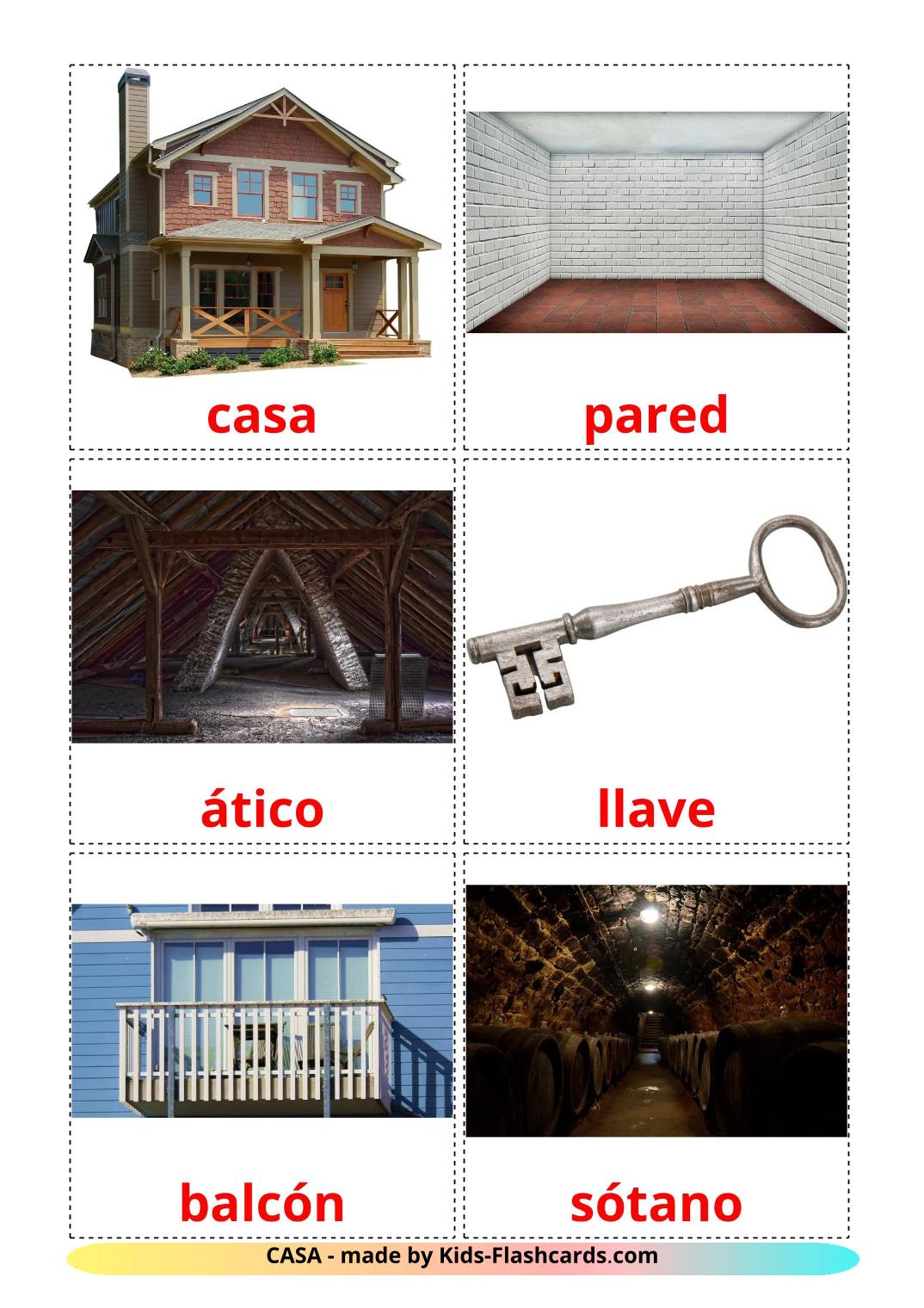 Casa - 25 Flashcards ahmáricoes gratuitos para impressão