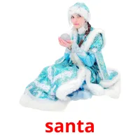 santa Bildkarten für Kinder