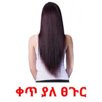 ቀጥ ያለ ፀጉር Bildkarteikarten