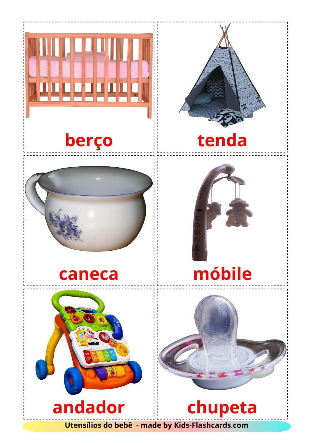 Coisas de Bebê - 19 Flashcards ahmáricoes gratuitos para impressão