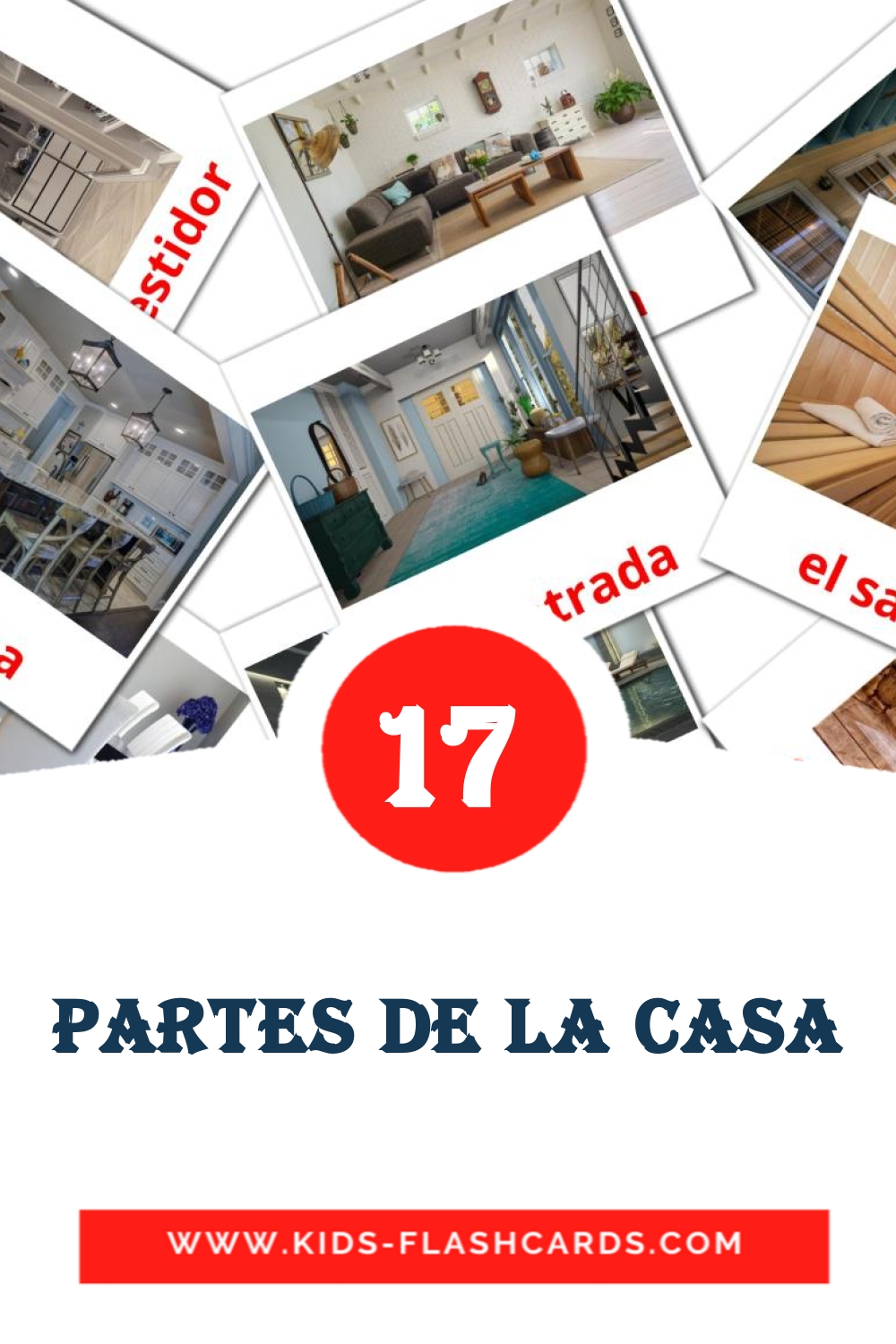 17 partes de la casa fotokaarten voor kleuters in het ahmaric