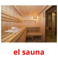 el sauna flashcards illustrate