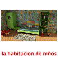 la habitacion de niños flashcards illustrate