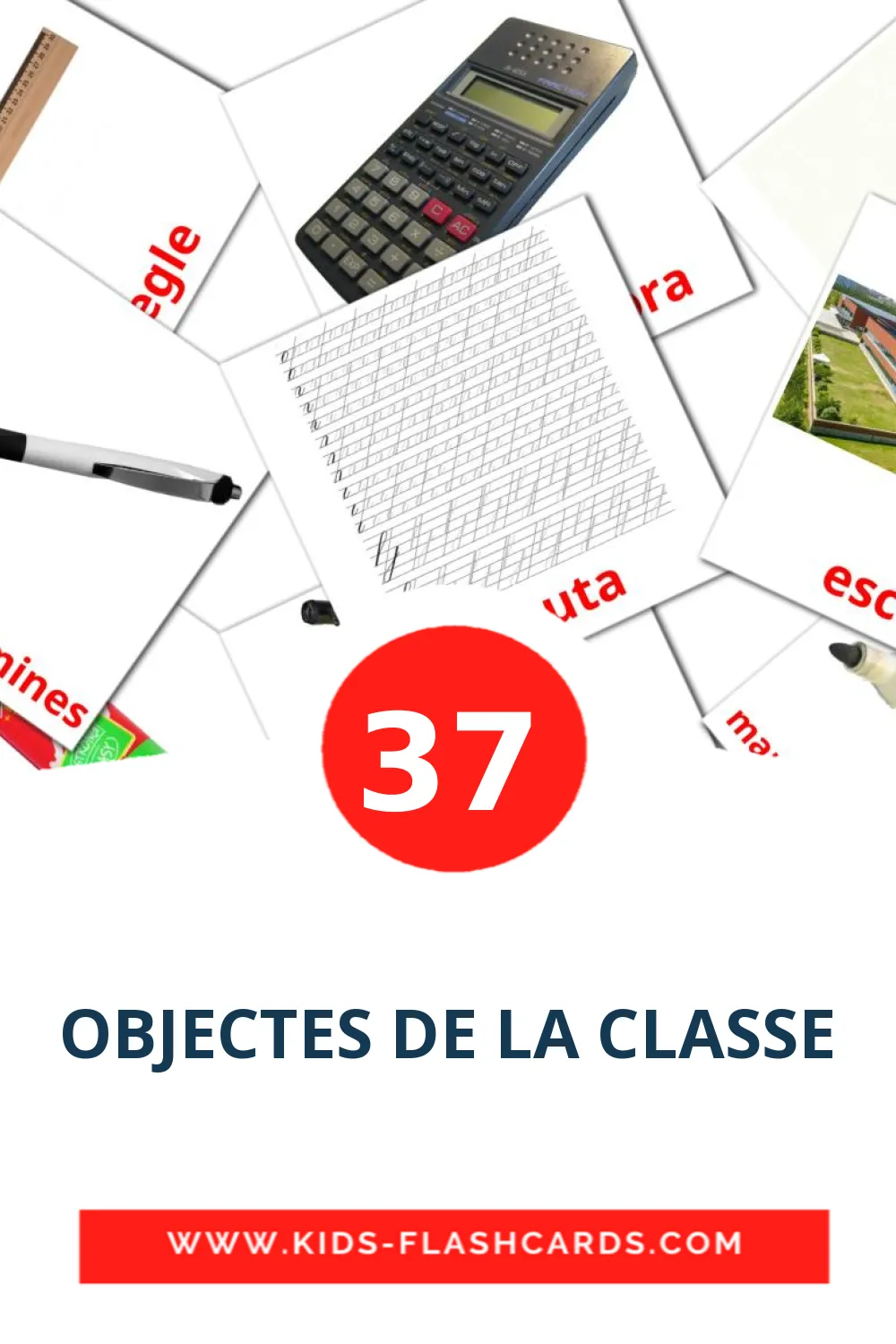 37 carte illustrate di OBJECTES DE LA CLASSE per la scuola materna in hungaro