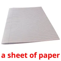 a sheet of paper picture flashcards
