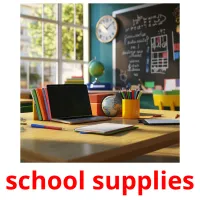 school supplies picture flashcards