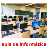 aula de informática cartões com imagens