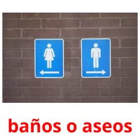 baños o aseos cartões com imagens