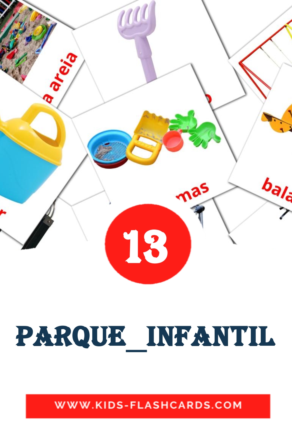 13 Cartões com Imagens de parque_infantil para Jardim de Infância em ahmárico