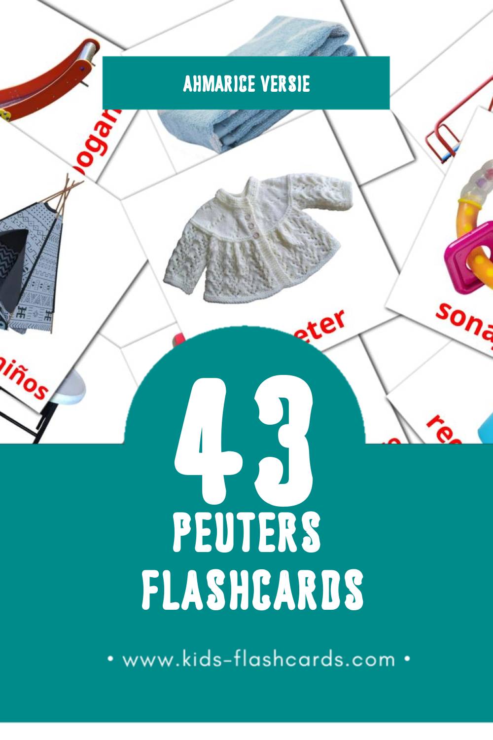 Visuele Bebê  Flashcards voor Kleuters (32 kaarten in het Ahmaric)