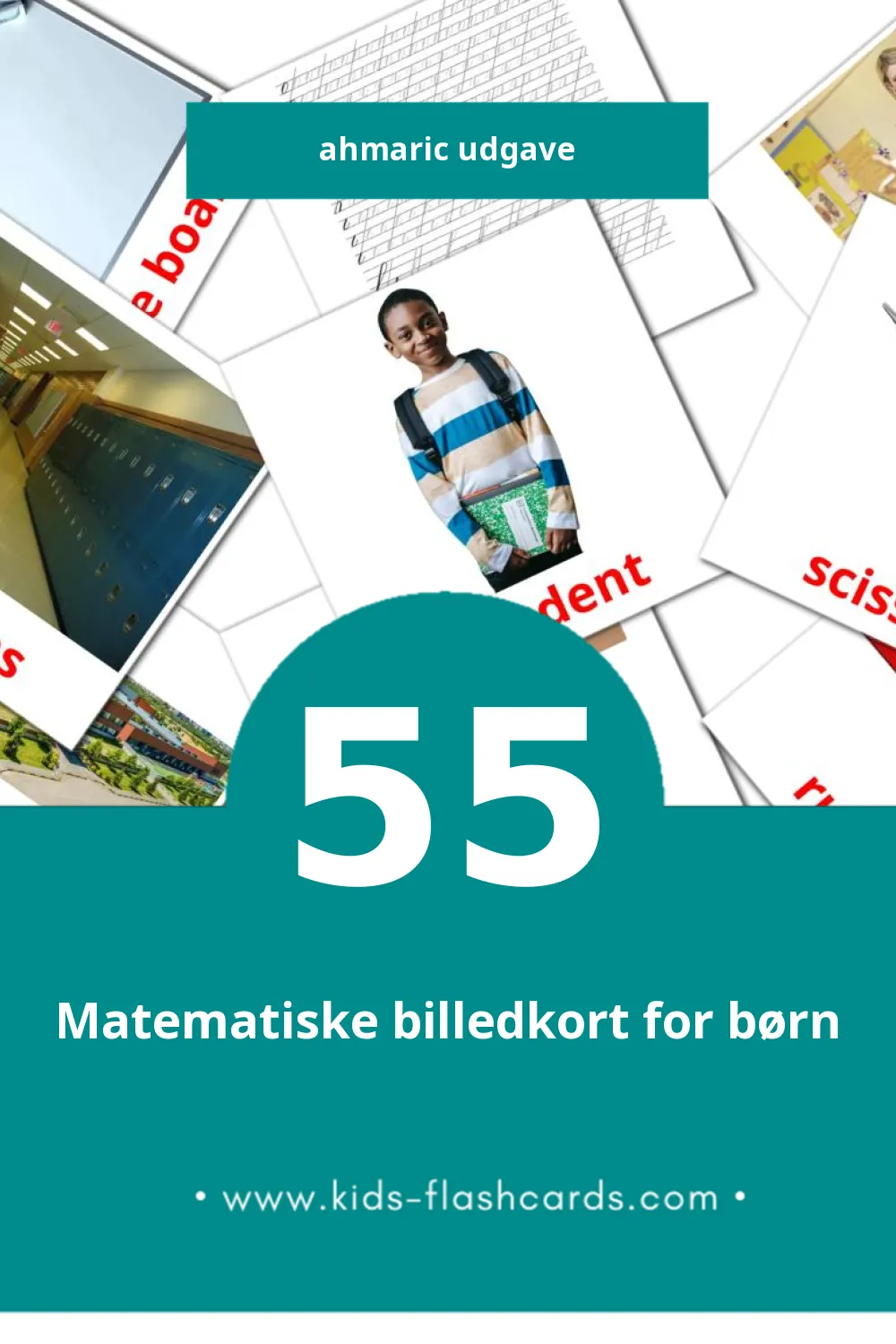 Visuella Namuk kalikkam  för småbarn (55 bildkort för barn på Ahmaric)