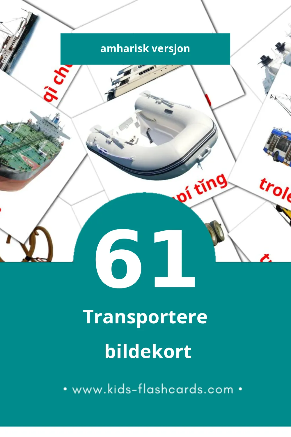 Visuelle aereos  bildekort for småbarn (61 kort på Amharisk)