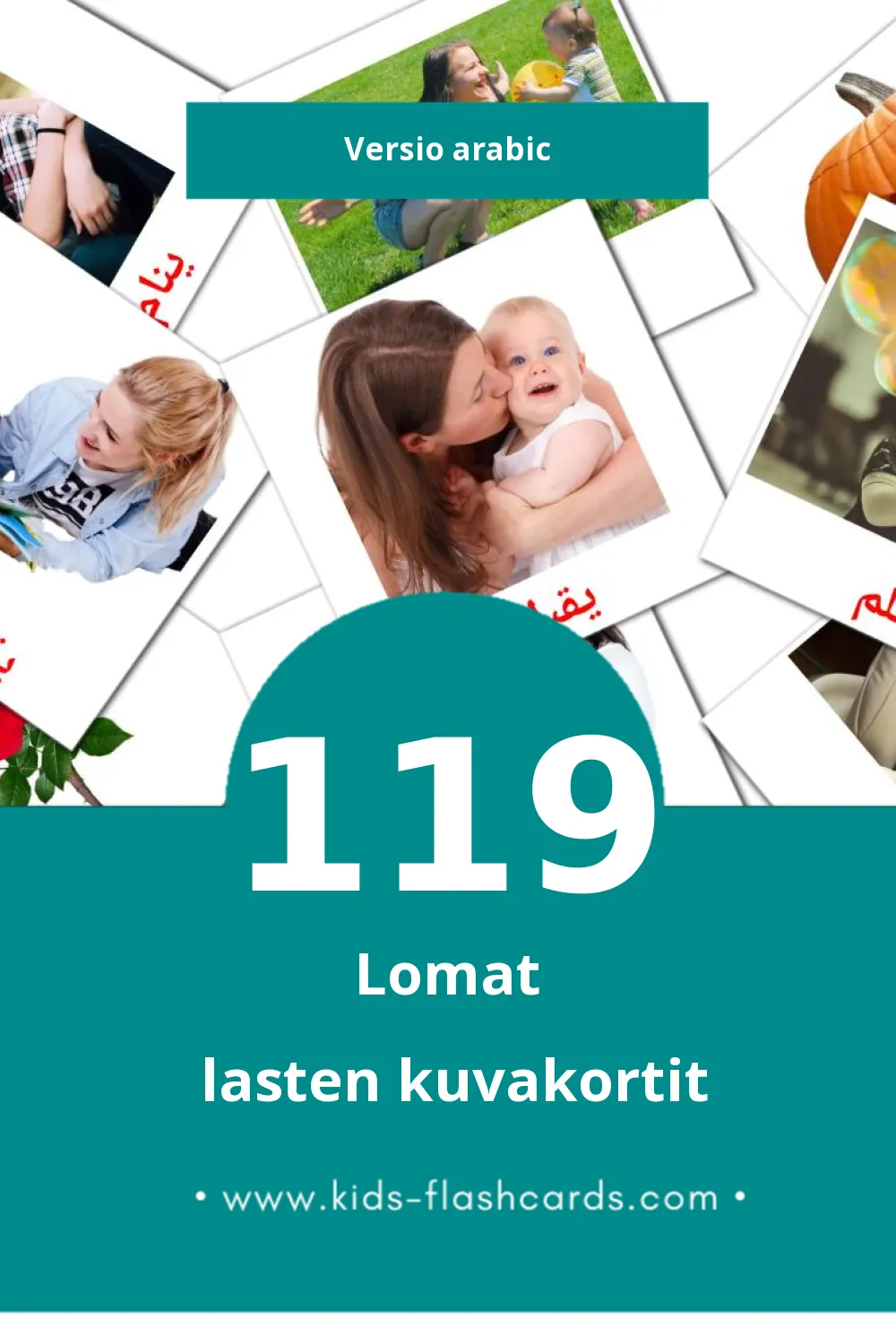العطلة lasten kuvakortit pikkulapsille (119 korttia Arabicksi)