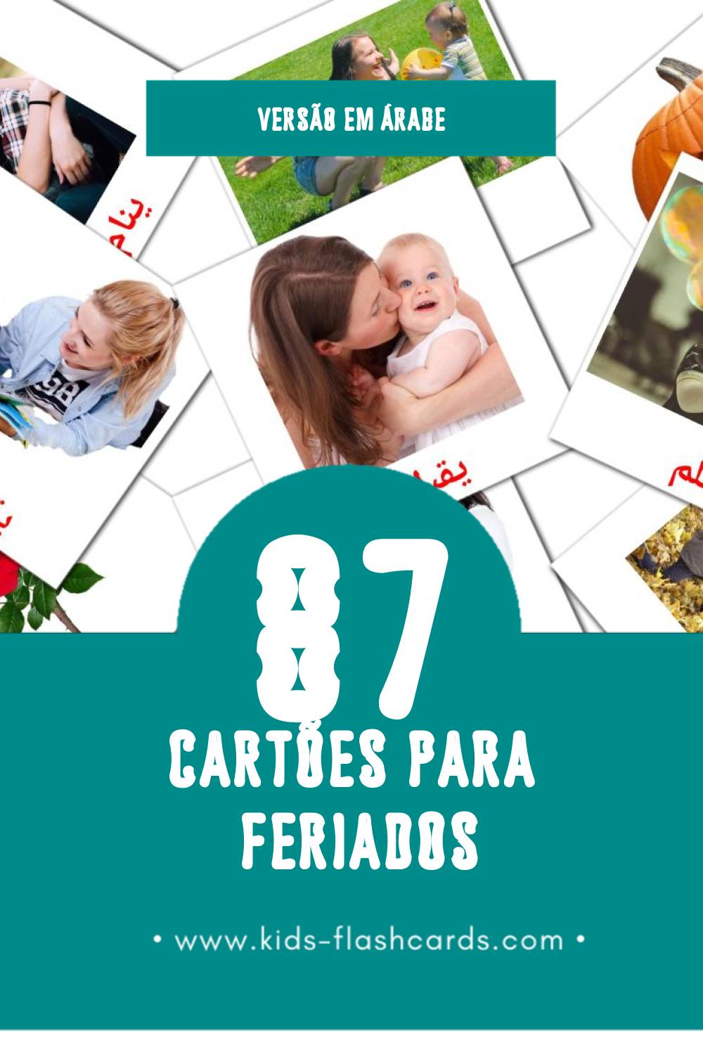 Flashcards de العطلة Visuais para Toddlers (87 cartões em Árabe)