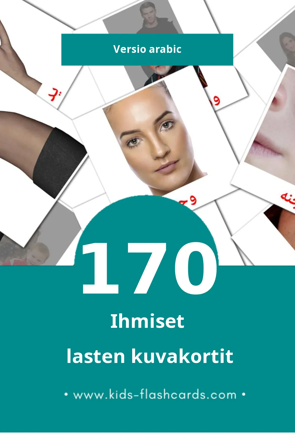 الناس lasten kuvakortit pikkulapsille (170 korttia Arabicksi)