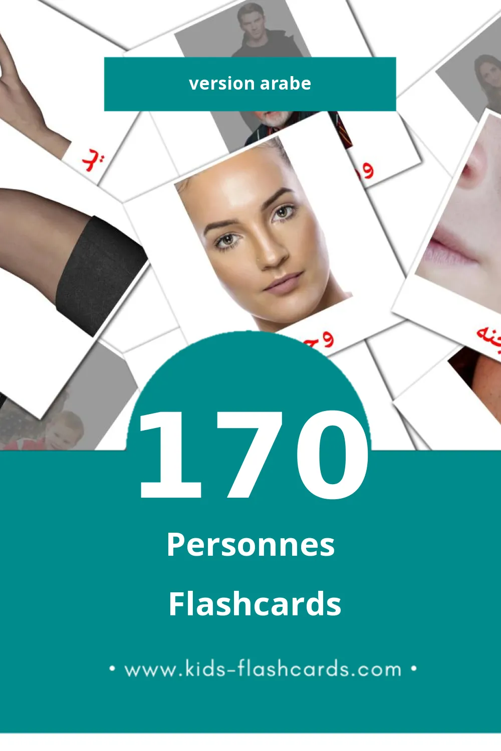 Flashcards Visual الناس pour les tout-petits (170 cartes en Arabe)