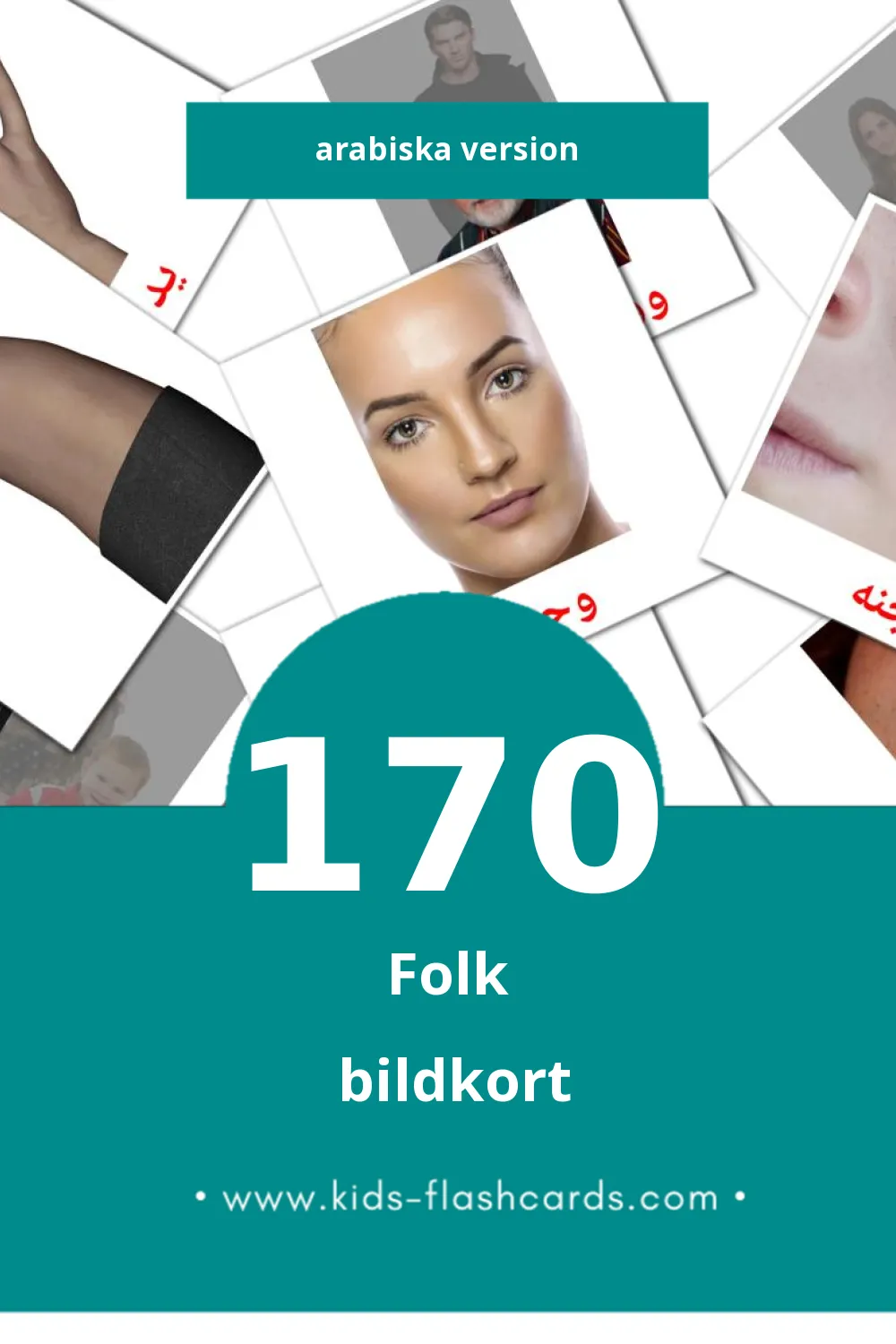 Visuella الناس för småbarn (170 bildkort för barn på Arabiska)