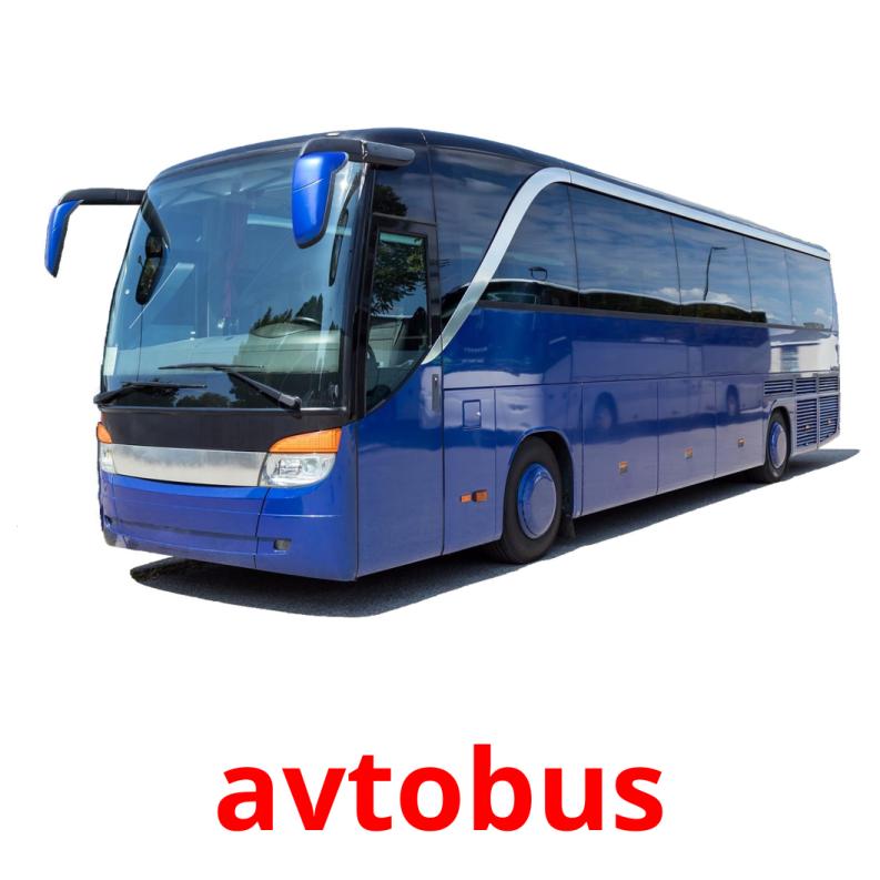 avtobus picture flashcards