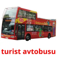 turist avtobusu Bildkarteikarten