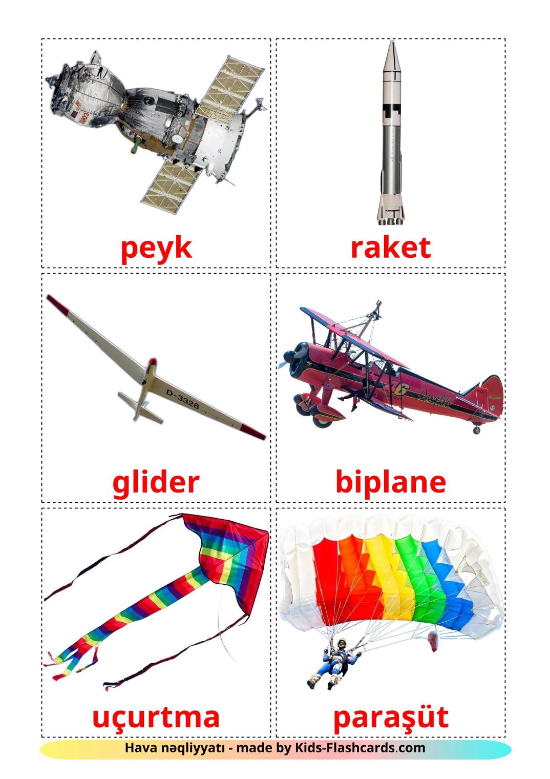 Воздушный транспорт - 14 Карточек Домана на азербайджанском