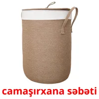 camaşırxana səbəti flashcards illustrate