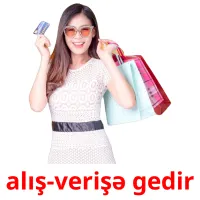 alış-verişə gedir picture flashcards