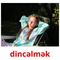 dincəlmək picture flashcards