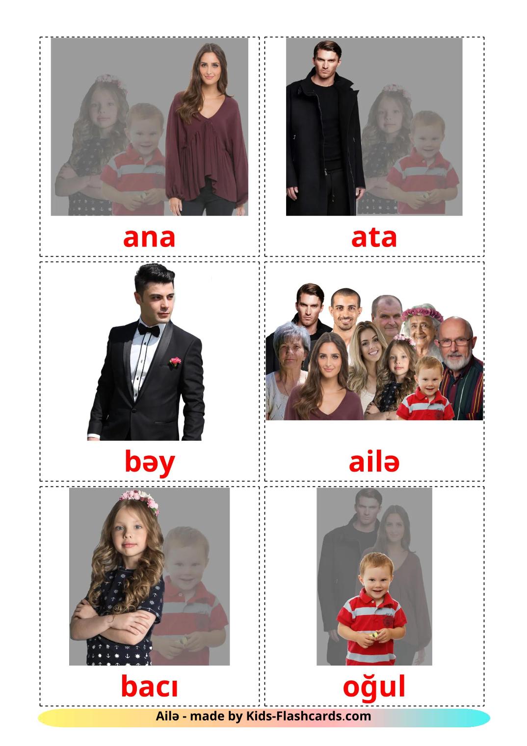 Family members - 32 Free Printable azerbaijani Flashcards 