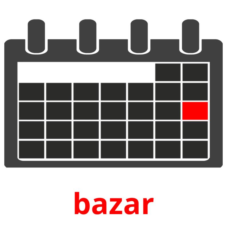 bazar picture flashcards