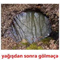 yağışdan sonra gölməçə ansichtkaarten