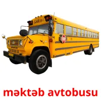 məktəb avtobusu picture flashcards