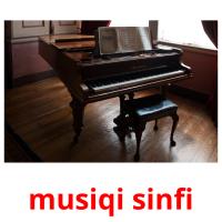 musiqi sinfi Bildkarteikarten