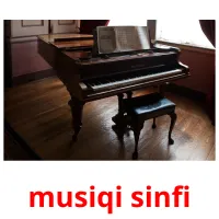 musiqi sinfi flashcards illustrate