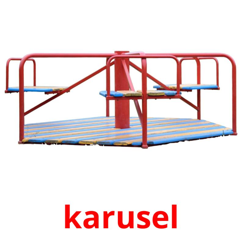 karusel picture flashcards