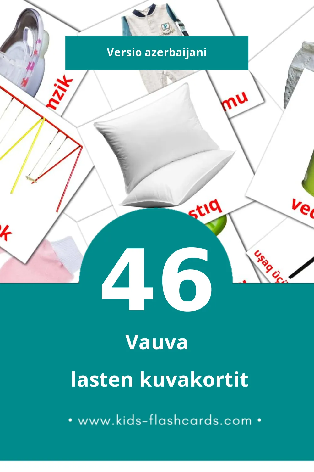 Körpə lasten kuvakortit pikkulapsille (46 korttia Azerbaijaniksi)