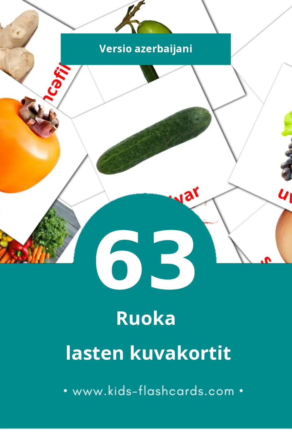 Giləmeyvə lasten kuvakortit pikkulapsille (63 korttia Azerbaijaniksi)