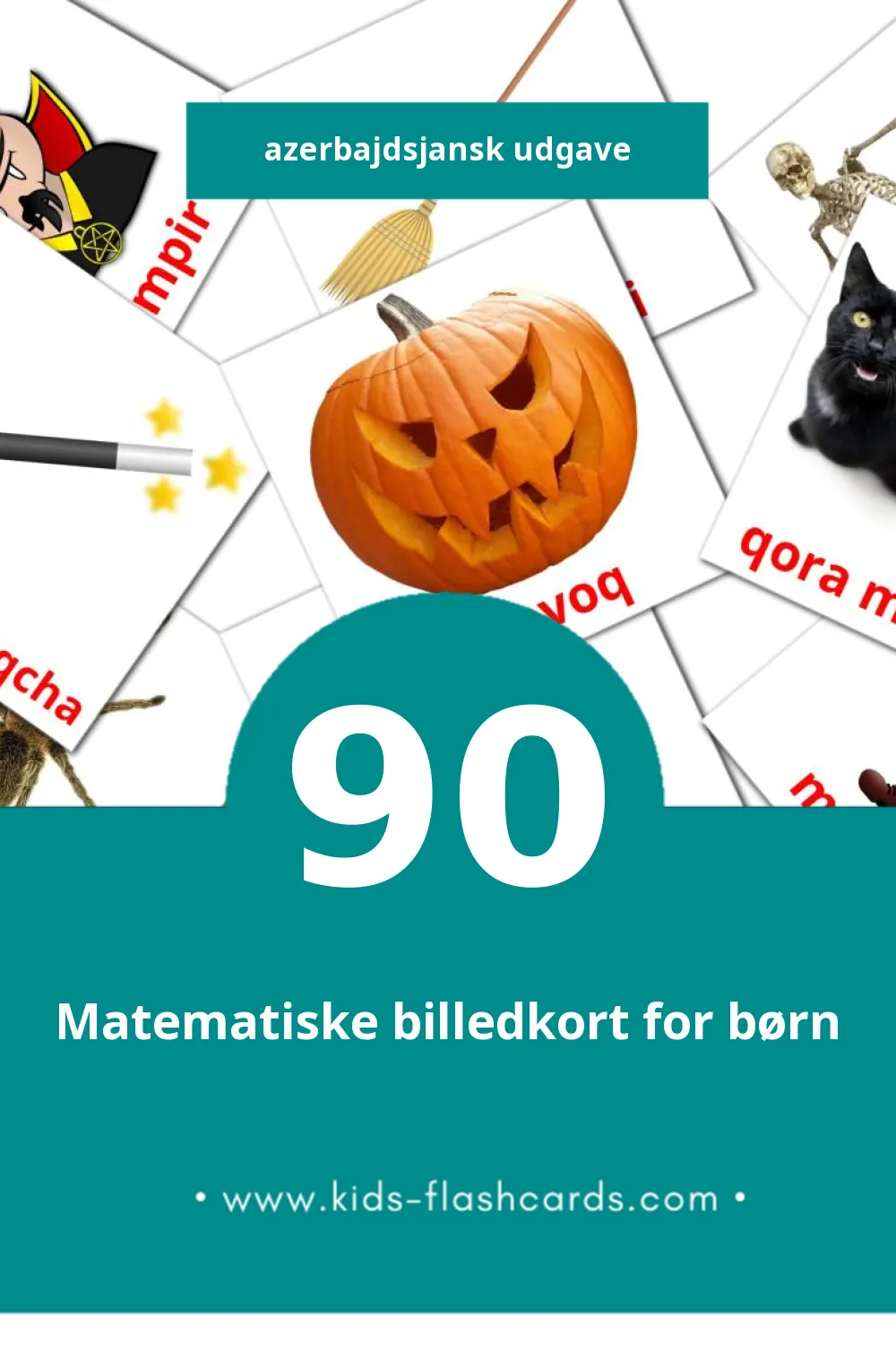 Visuelle billedkort for børn om  Bayram til småbørn (90 kort på Azerbajdsjansk)