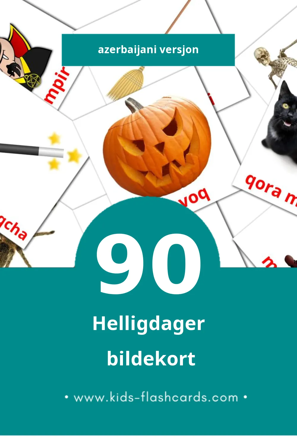 Visuelle  Bayram bildekort for småbarn (90 kort på Azerbaijani)