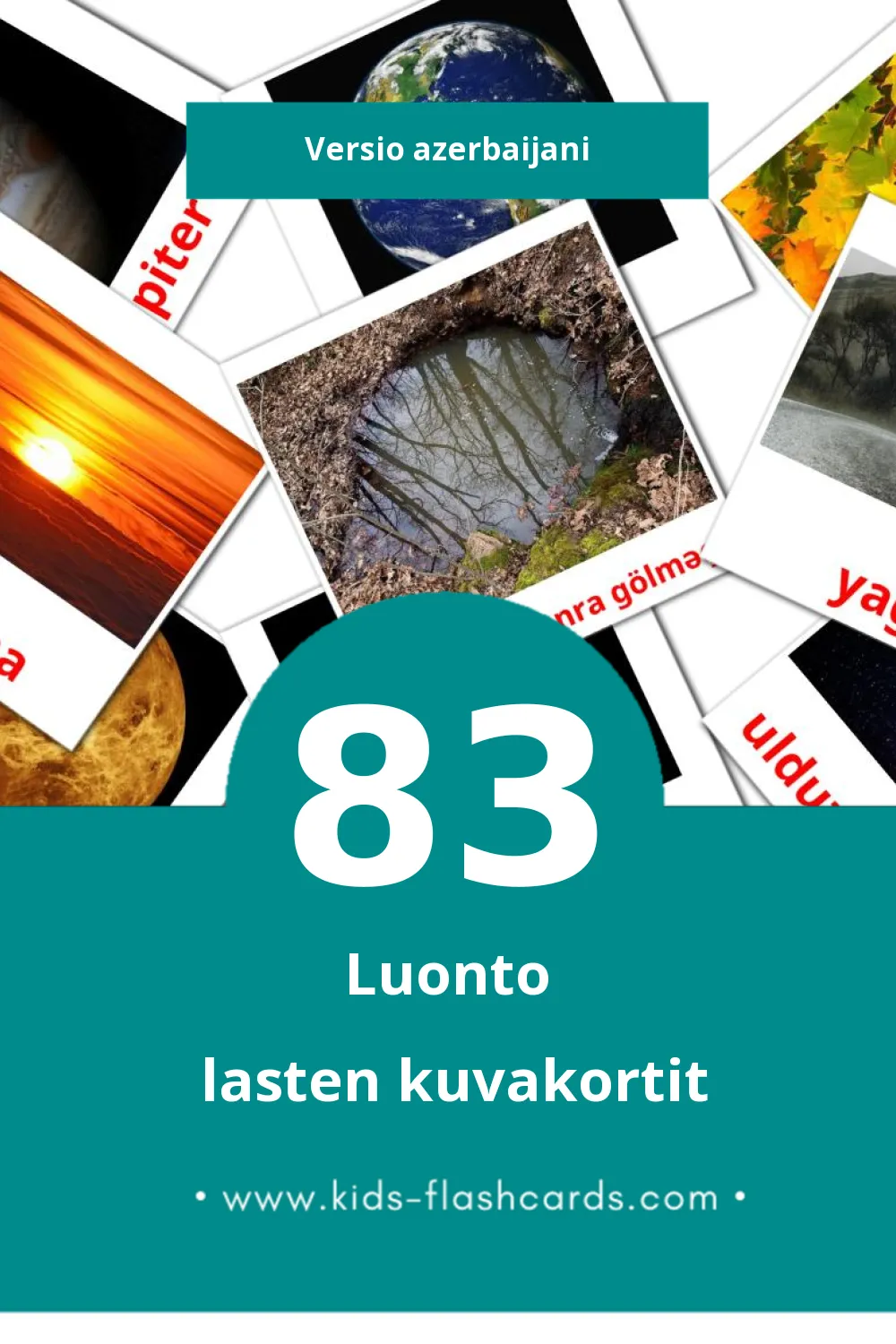 Русский lasten kuvakortit pikkulapsille (83 korttia Azerbaijaniksi)