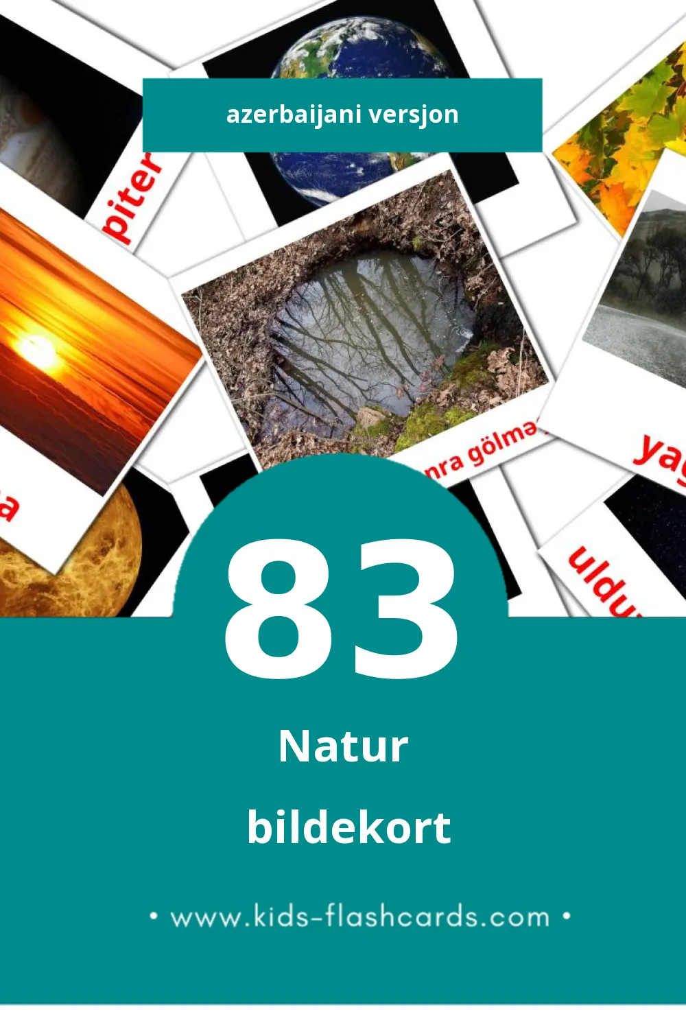 Visuelle Русский bildekort for småbarn (83 kort på Azerbaijani)