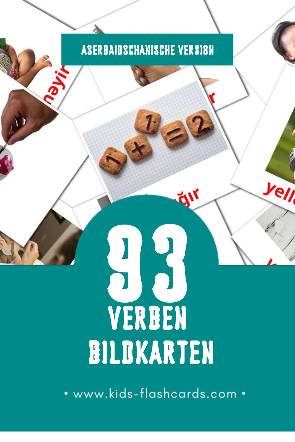 Visual Fellər Flashcards für Kleinkinder (93 Karten in Aserbaidschanisch)