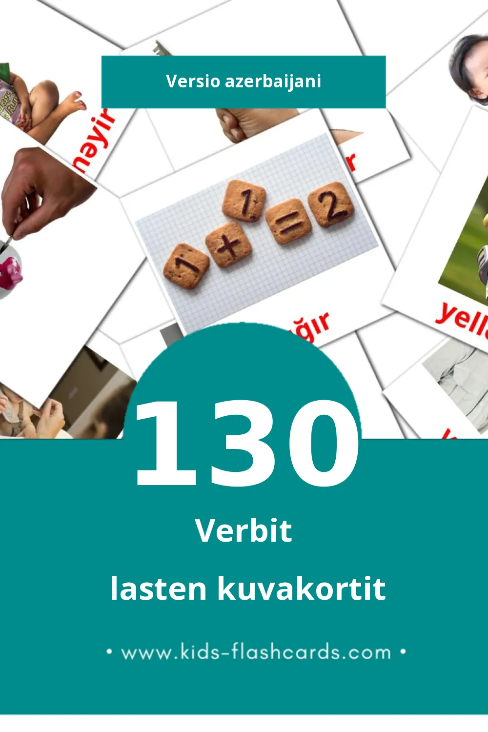 Fellər lasten kuvakortit pikkulapsille (130 korttia Azerbaijaniksi)