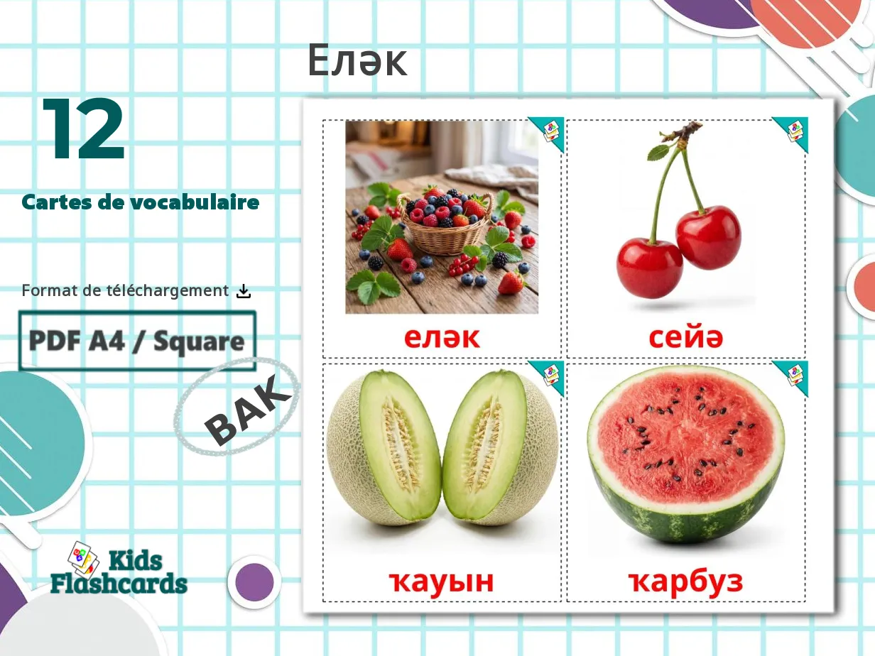 12 Cartes de Vocabulaire pour Enfants GRATUITES Baies à Imprimer en ...